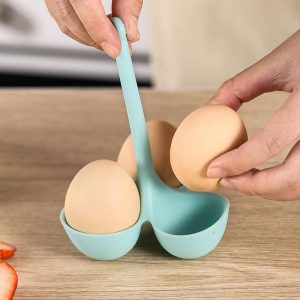 Silicone Egg Cup 3-Hole Steamer Tray